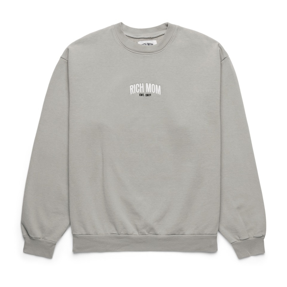Rich Mom Essentials Crewneck Viche Grey neutral loungewear academia activewear M